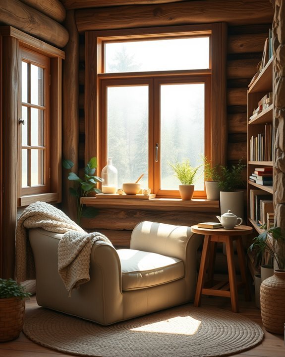 cozy outdoor reading nook