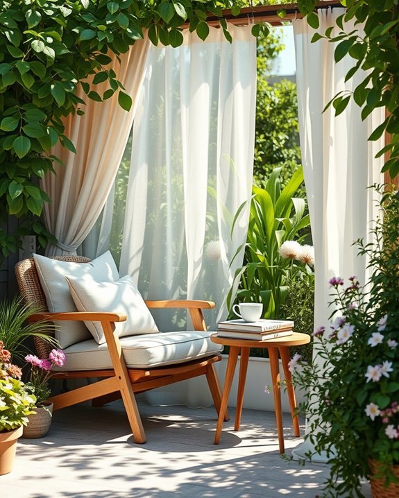 cozy outdoor reading oasis