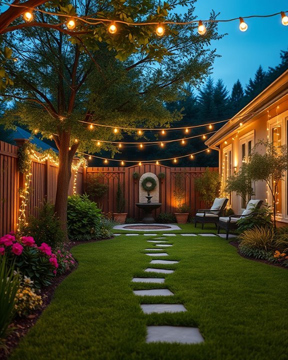 cozy outdoor string lights