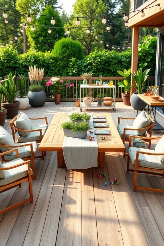 cozy patio game night