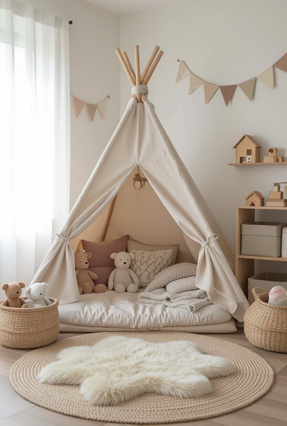 cozy personalized tent reading nook