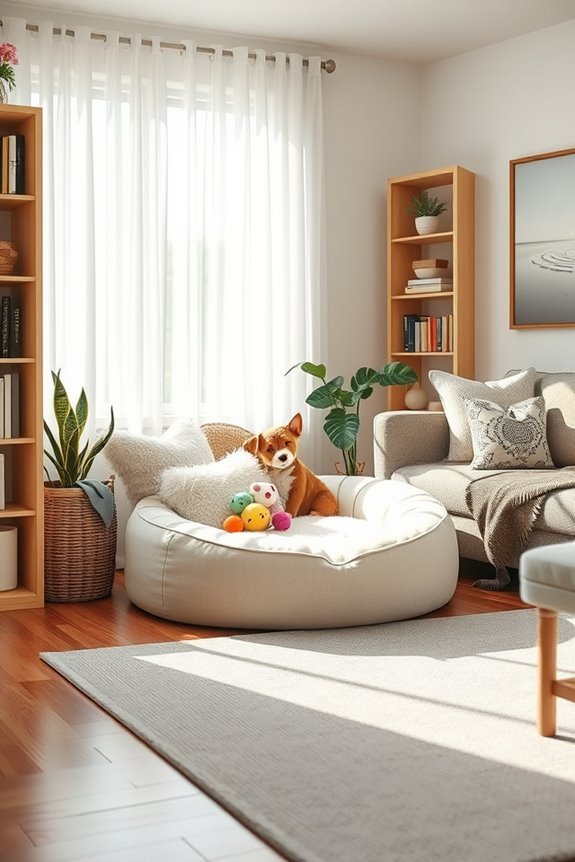cozy pet bed nook