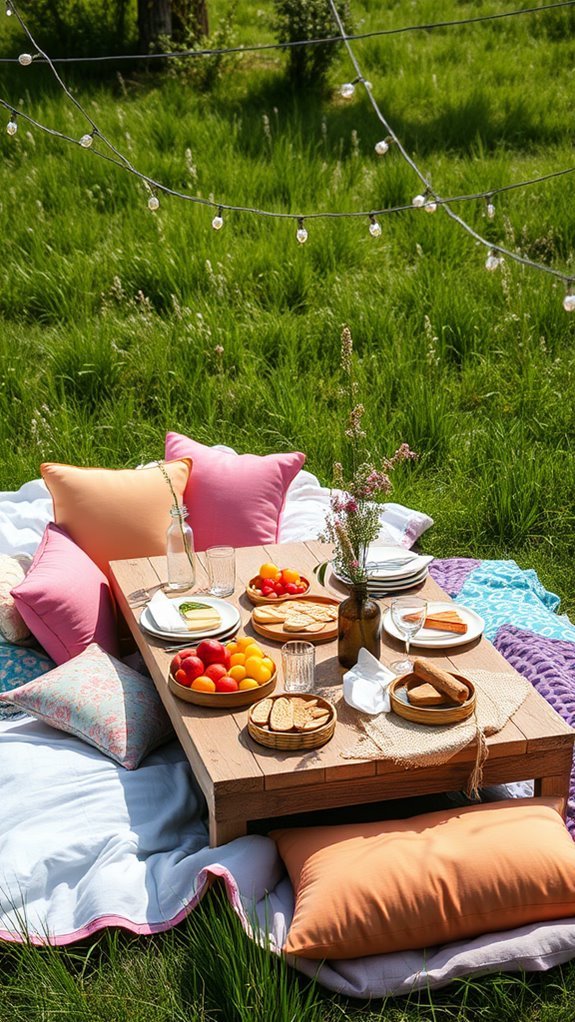 cozy picnic seating arrangement
