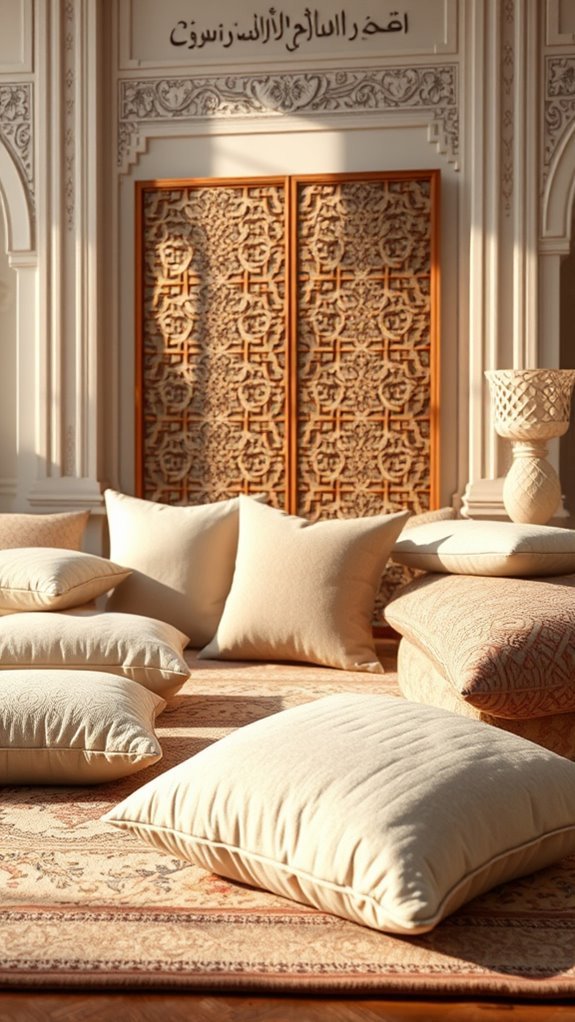 cozy plush floor cushions