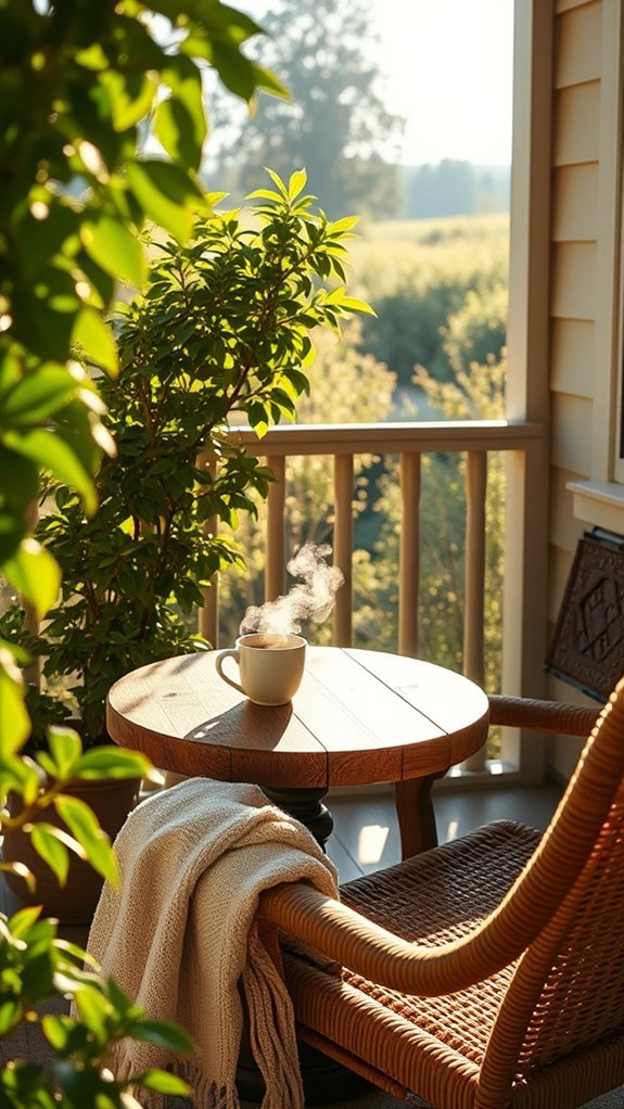 cozy porch coffee retreat