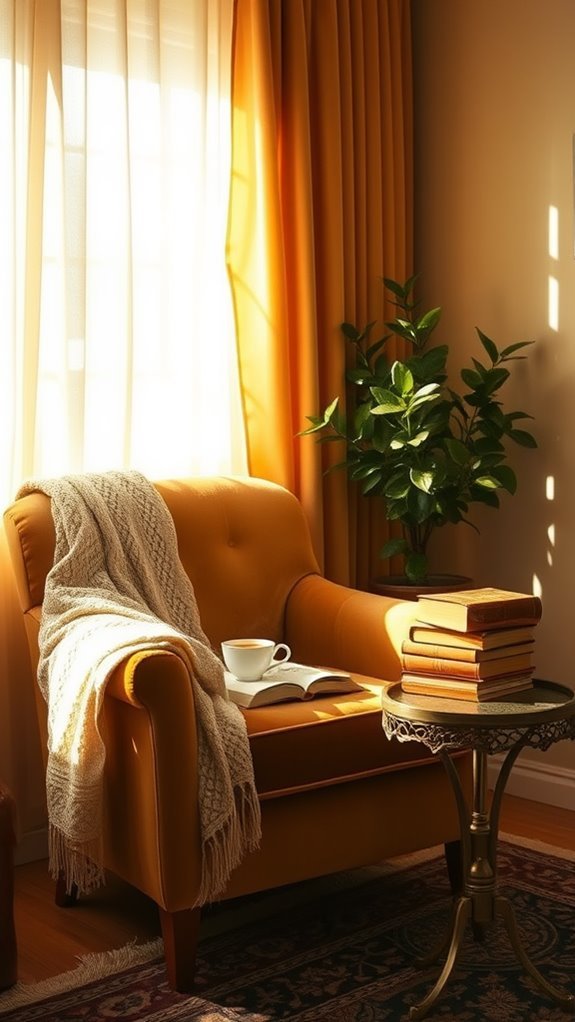 cozy reading corner setup