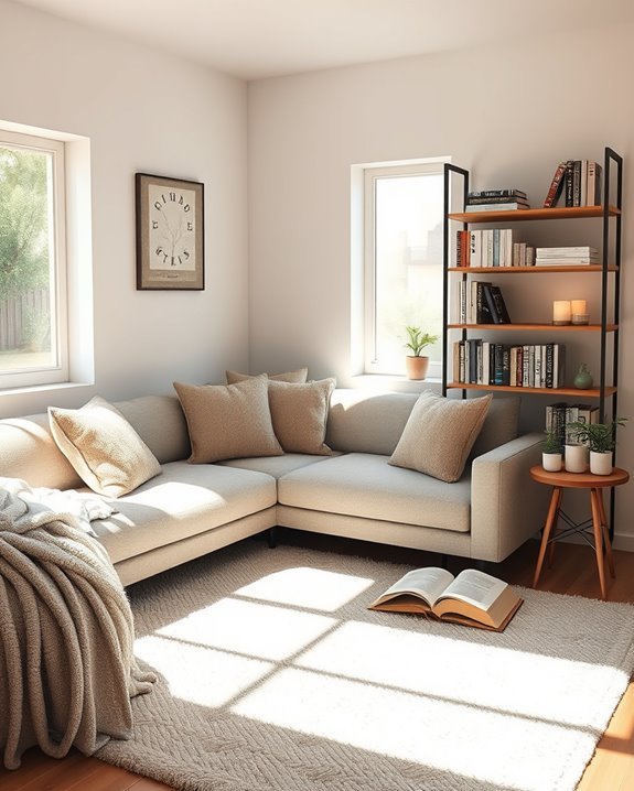 cozy reading corner setup