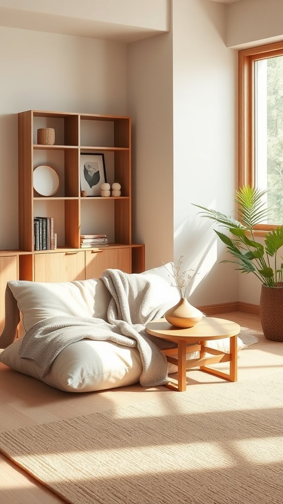 cozy reading nook setup