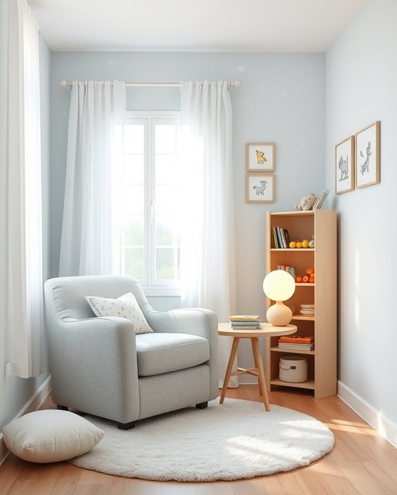 cozy reading nook setup