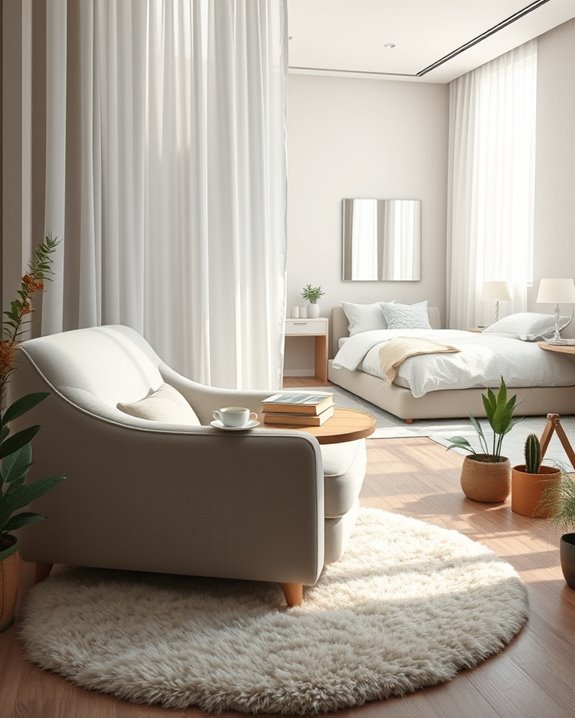 cozy reading nook setup