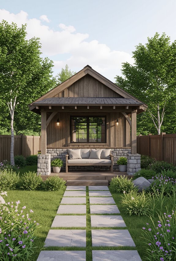 cozy reclaimed wood rustic retreat