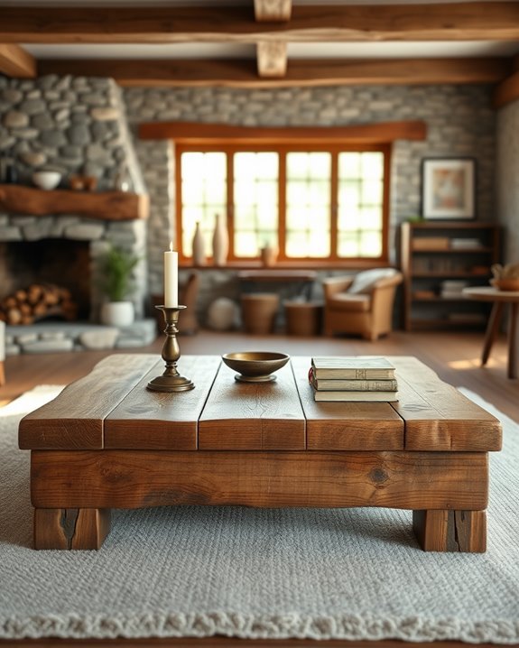 cozy reclaimed wood tables