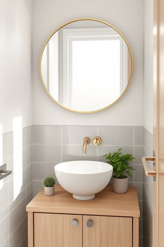 cozy round vanity mirrors