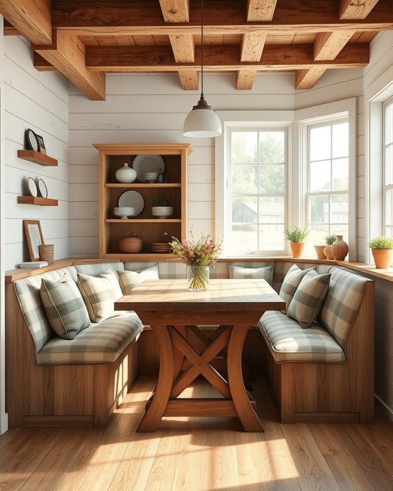 cozy rustic dining seating