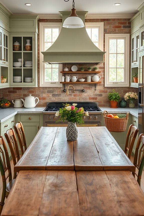cozy rustic farmhouse kitchen