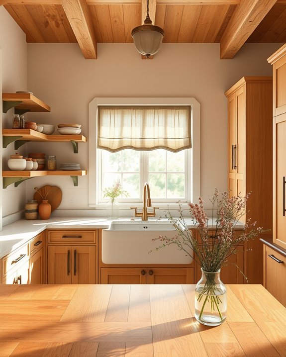cozy rustic pine accents