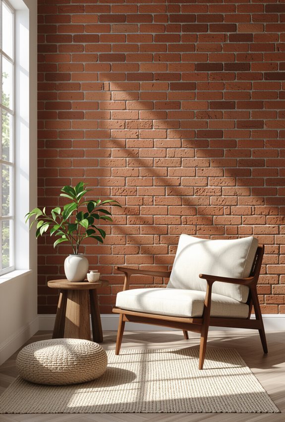 cozy rustic red brick warmth