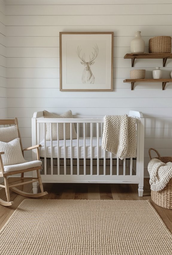 cozy rustic shiplap nursery