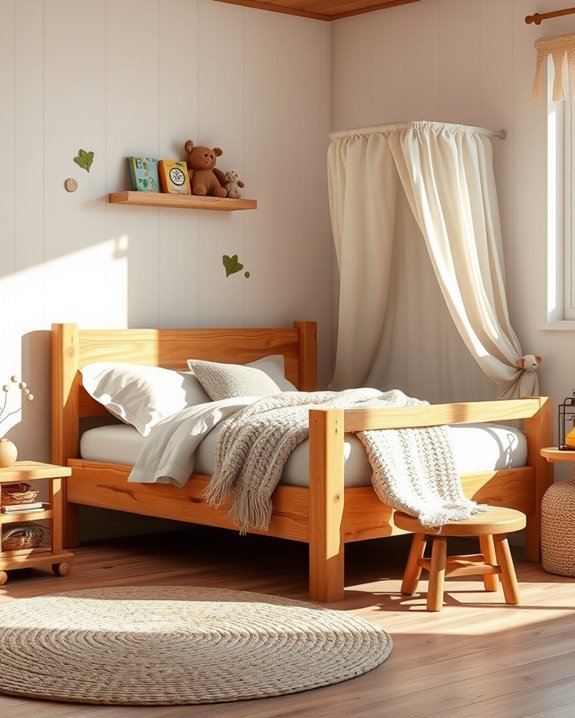 cozy rustic wooden beds