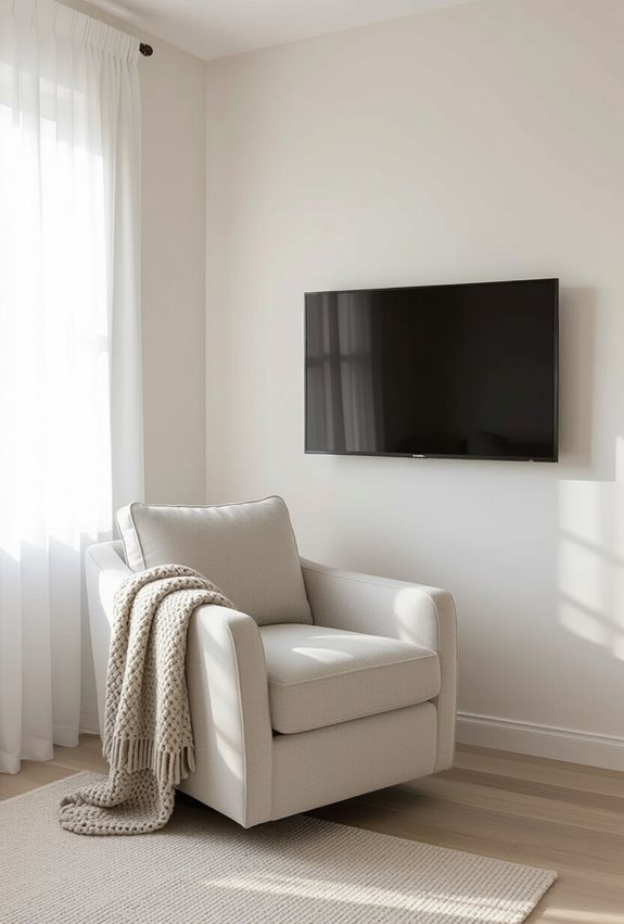 cozy small armchair nook