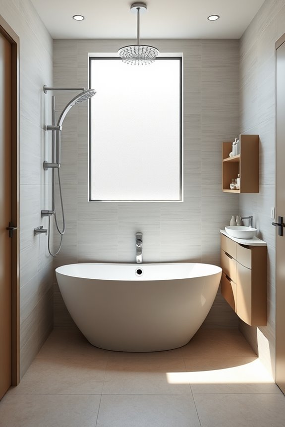 cozy small bathtub installation