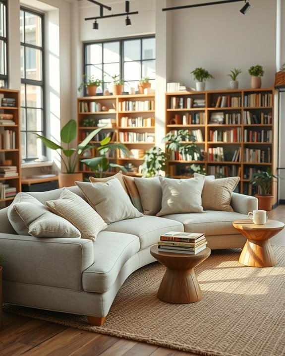 cozy sofa reading spaces