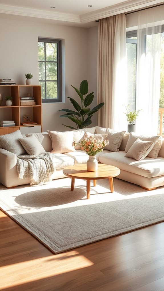 cozy soft textiles layering