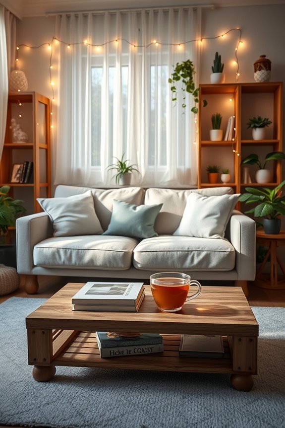 cozy string light ambiance