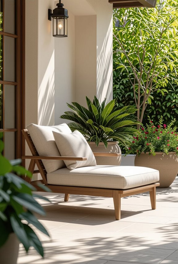 cozy stylish outdoor lounge