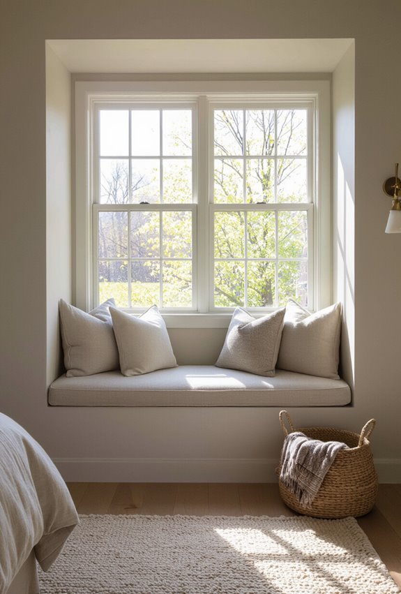 cozy sunlit plant reading nook