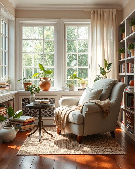 cozy sunroom reading sanctuary