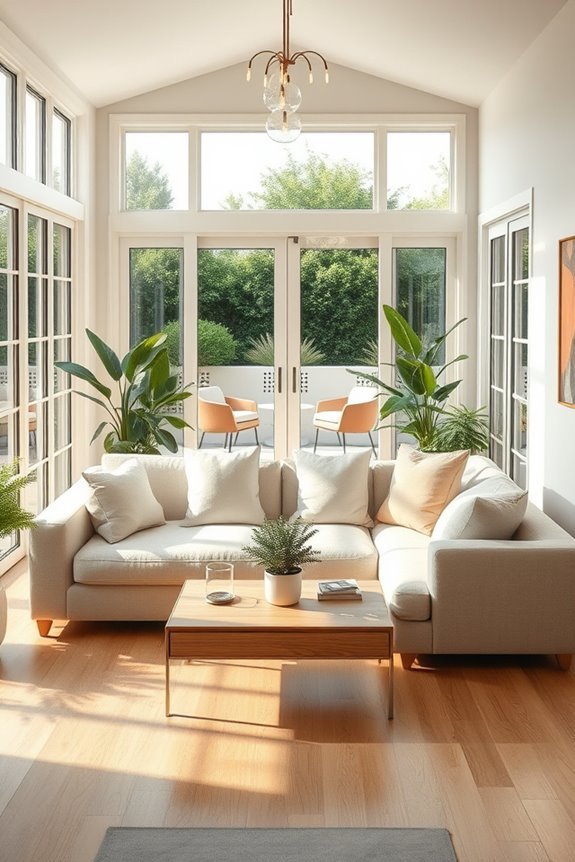 cozy sunroom with greenery