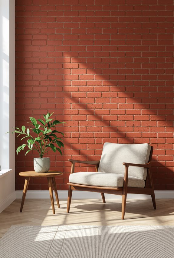 cozy textured brick red warmth