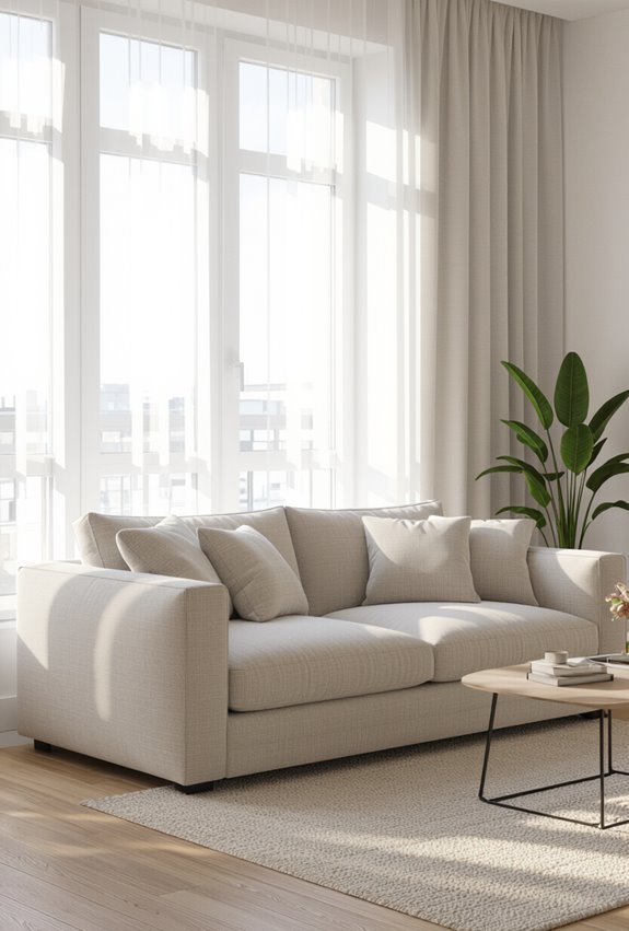 cozy textured linen blend sofas