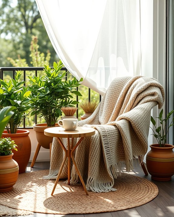 cozy throw blankets enhance ambiance