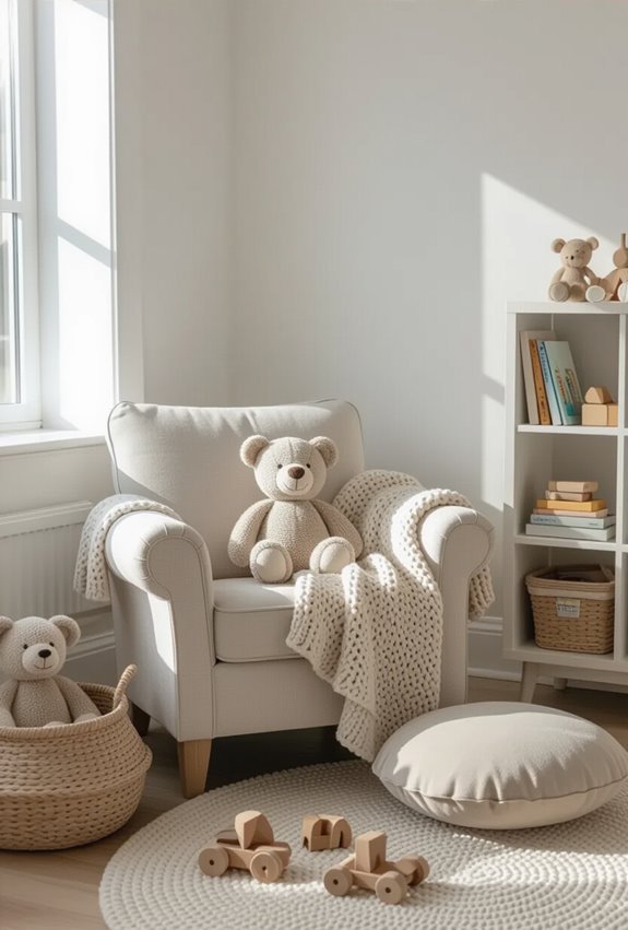 cozy toddler reading nook