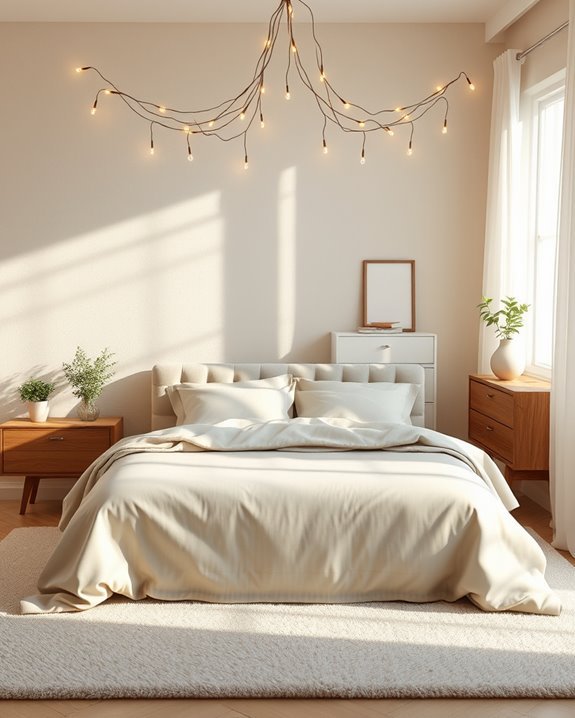 cozy twinkling string lights