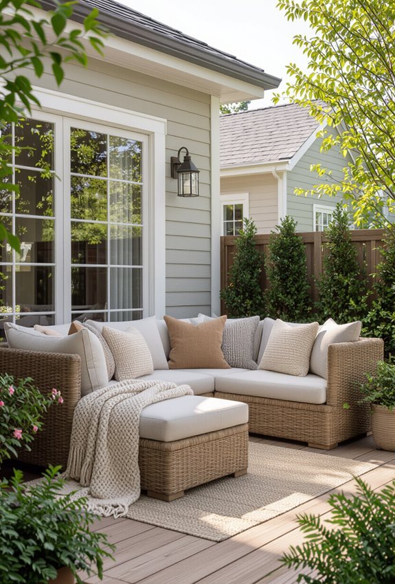 cozy vintage outdoor seating