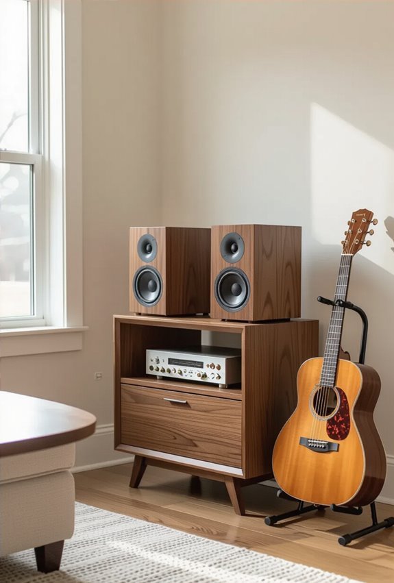 cozy vinyl music corner