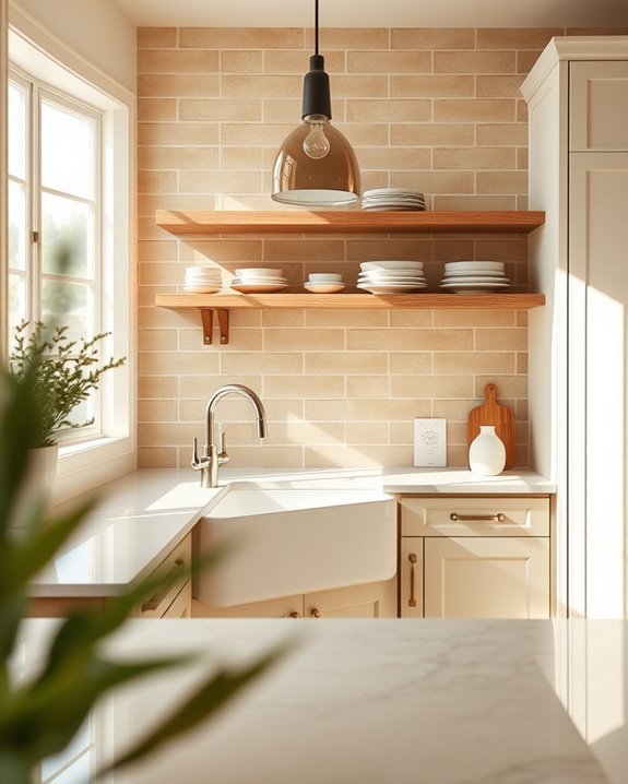 cozy warm beige tiles