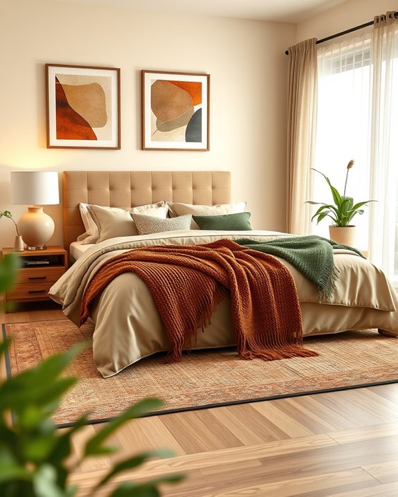 cozy warm earthy bedroom