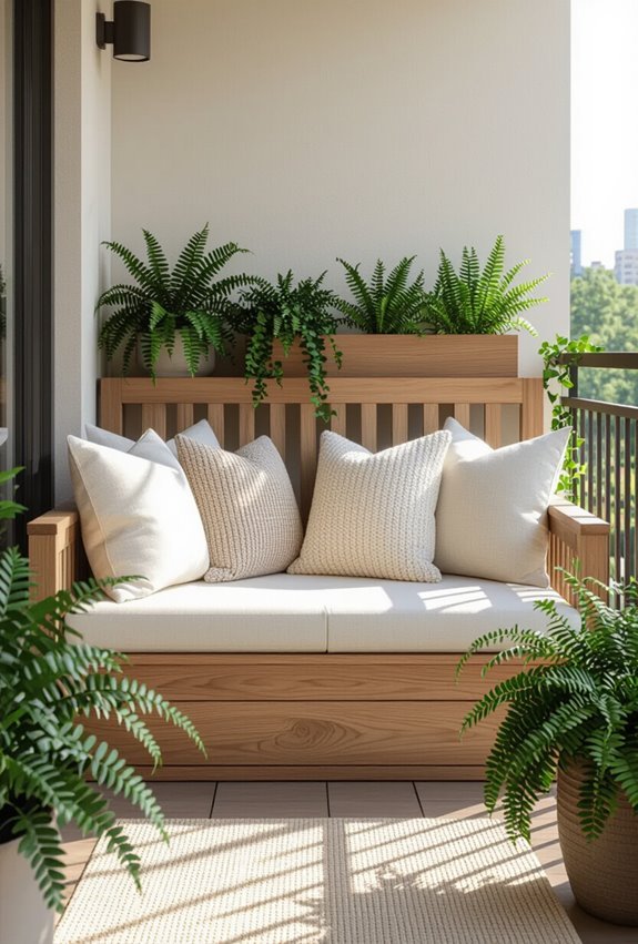 cozy weather resistant balcony seating
