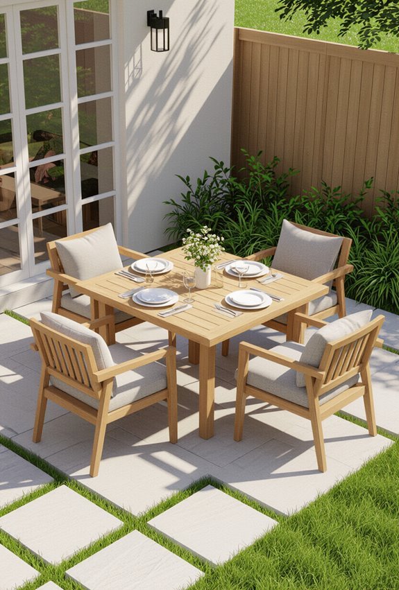 cozy weatherproof bistro dining