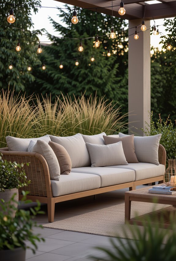 cozy weatherproof sunset seating
