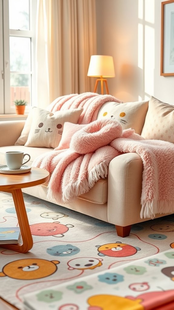 cozy whimsical throw blankets