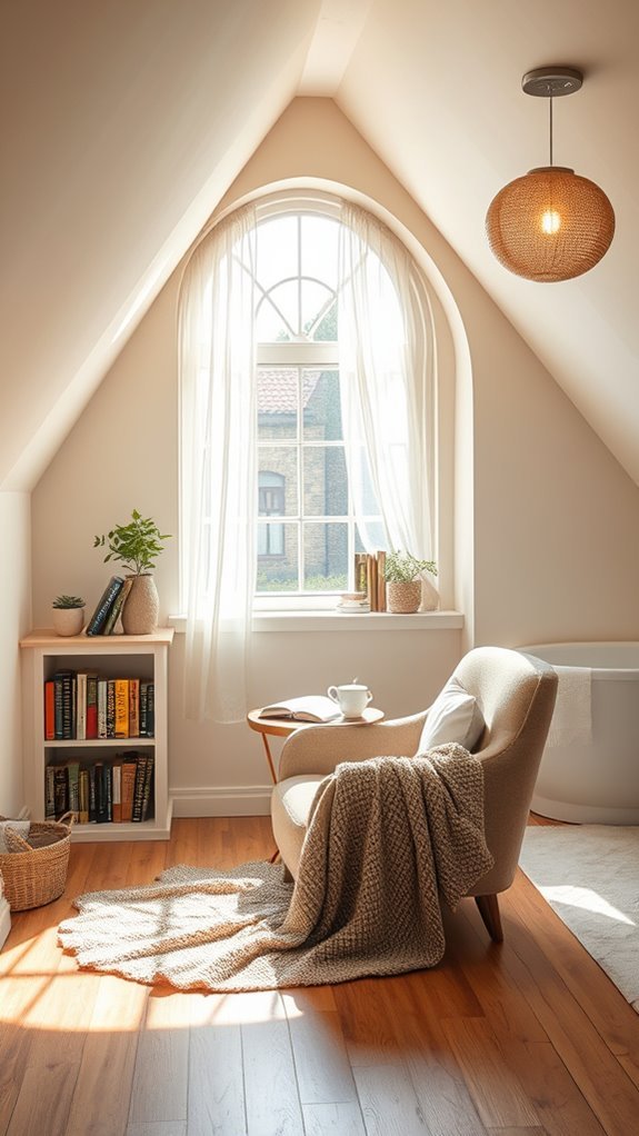 cozy window reading nook