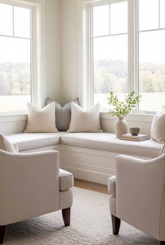 cozy window reading nook