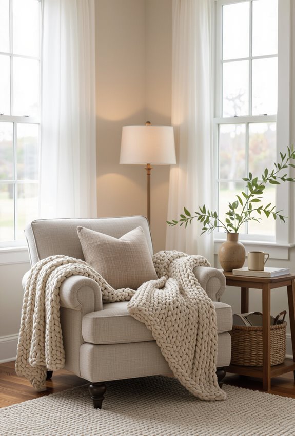 cozy windowed reading chair