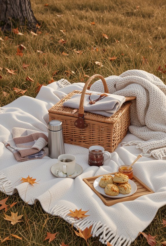cozy windsblocked blanket picnic