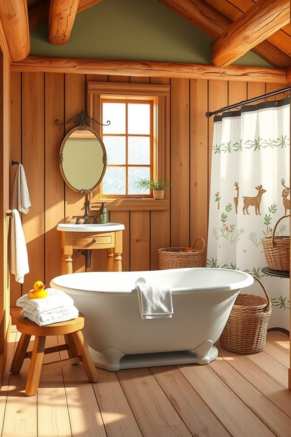 cozy woodland adventure bathroom